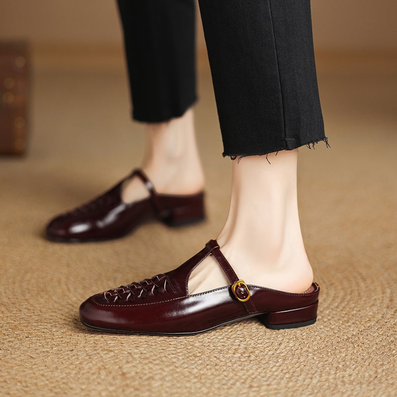 Image of Ruth | Women's T-Strap Slip-On Mules