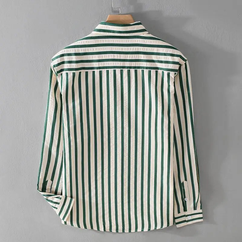 Image of Ryan | Men's Long Sleeve Striped Shirt