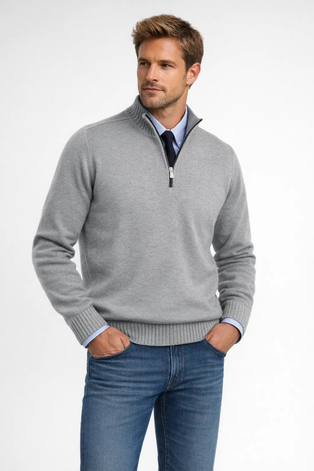 Image of Sam | Men's Quarter-Zip Pullover Sweater
