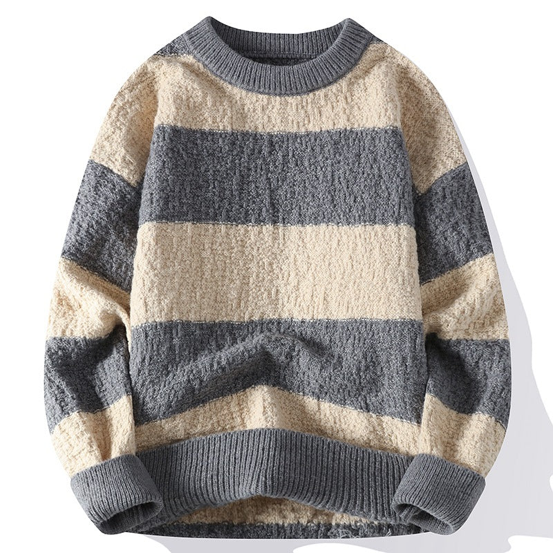 Image of Sam | Men's Striped Crew Neck Sweater