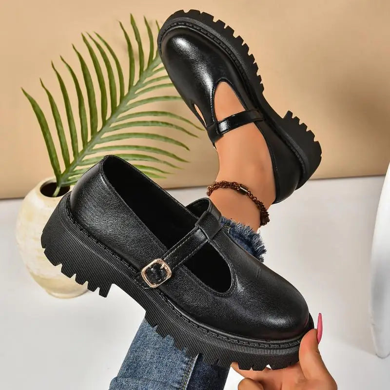 Image of Sanaa | Women's Buckled Platform Mary Jane Shoes