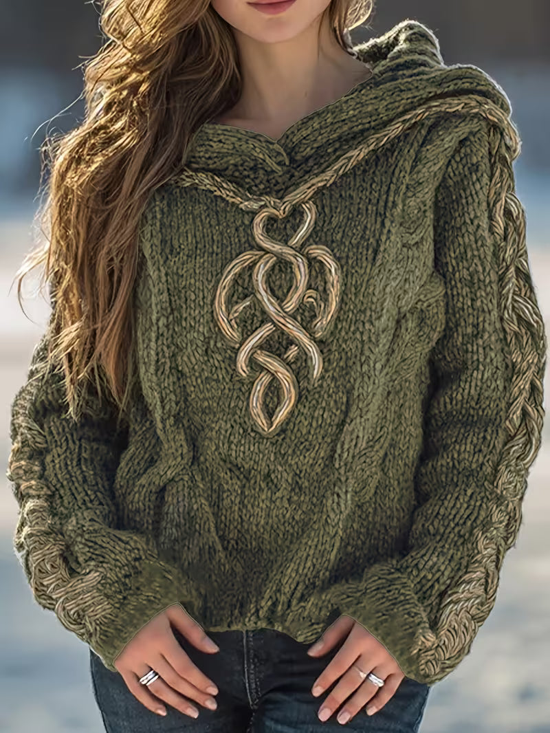 Image of Sara | Women's Relaxed Fit Braided Trim Hoodie
