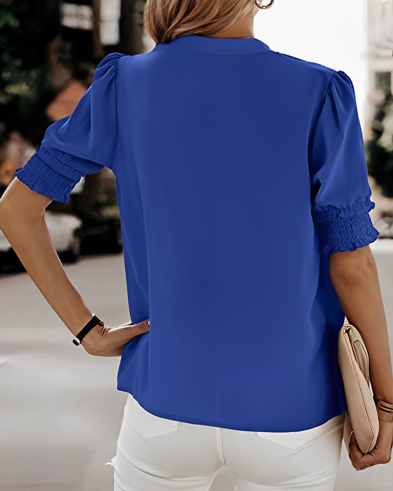 Image of Savannah | Women's V-Neck Relaxed Fit Blouse