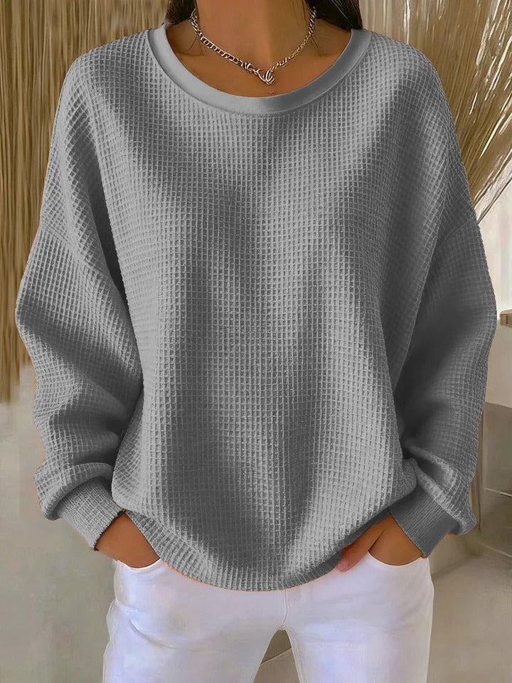 Image of Scarlett | Women's Long Sleeve Waffle Knit Sweater