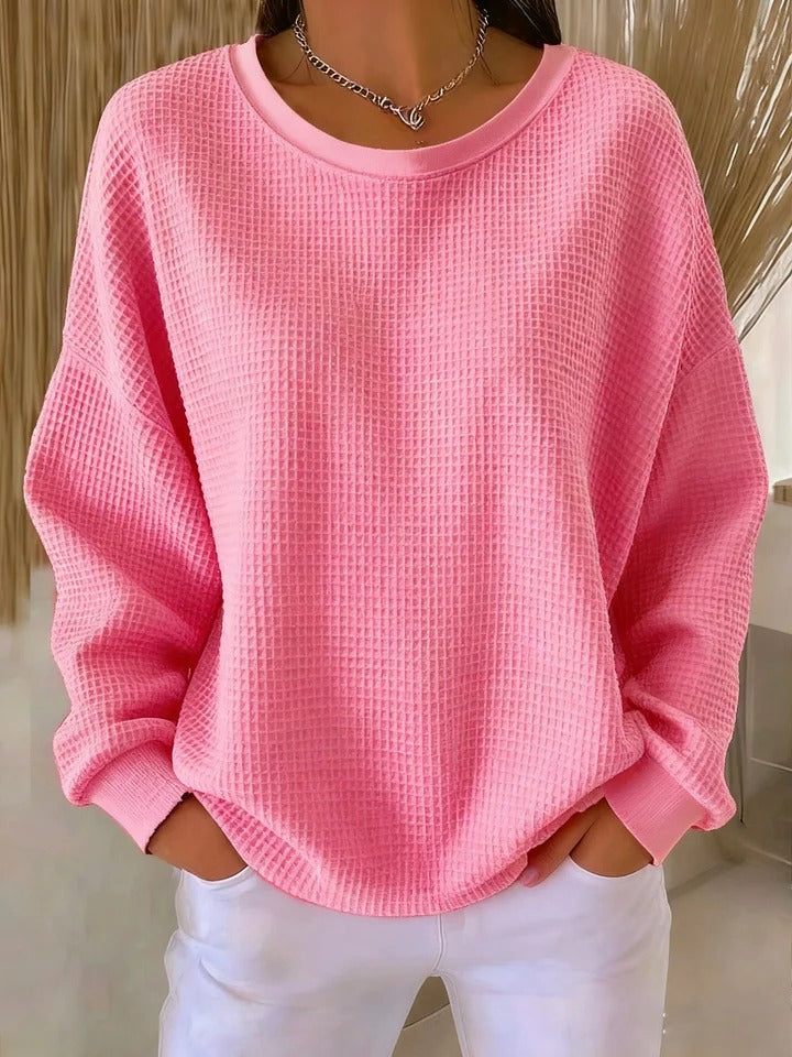 Image of Scarlett | Women's Long Sleeve Waffle Knit Sweater