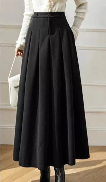 Image of Sophia | Women's High-Waisted A-Line Maxi Skirt