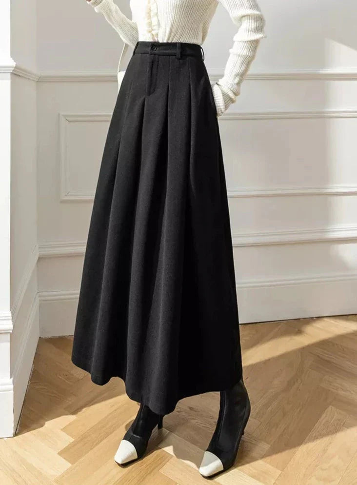 Image of Sophia | Women's High-Waisted A-Line Maxi Skirt