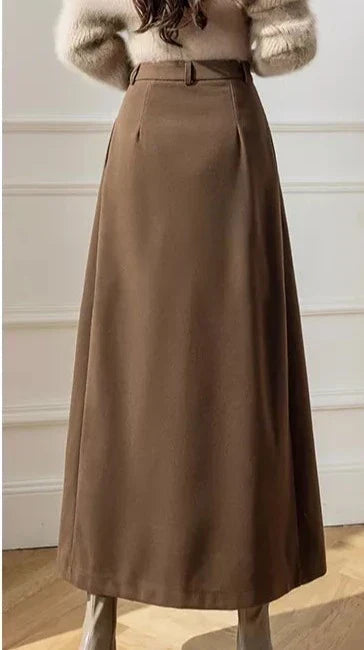 Image of Sophia | Women's High-Waisted A-Line Maxi Skirt