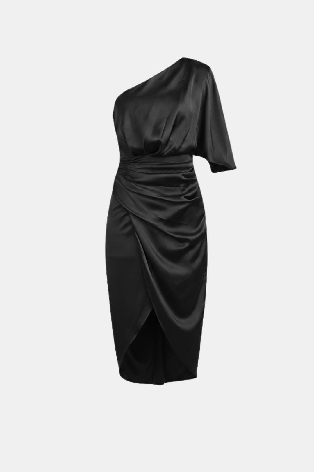 Image of Sophia | Women's One Shoulder Wrap Midi Dress