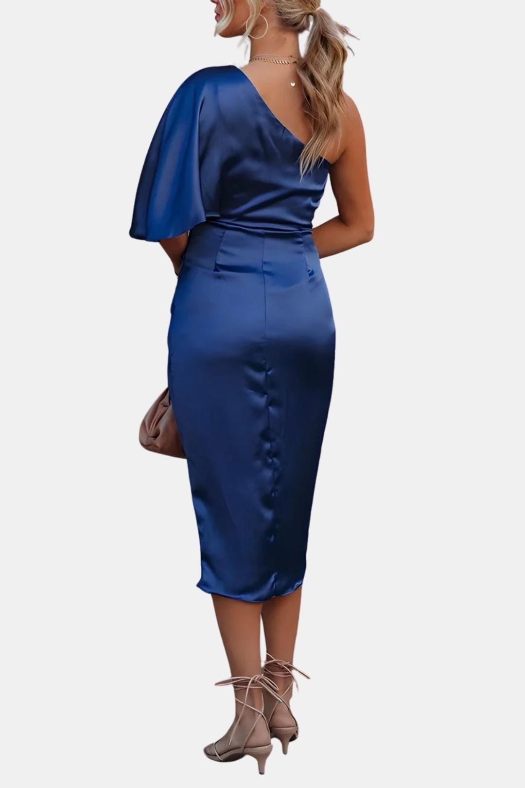 Image of Sophia | Women's One Shoulder Wrap Midi Dress