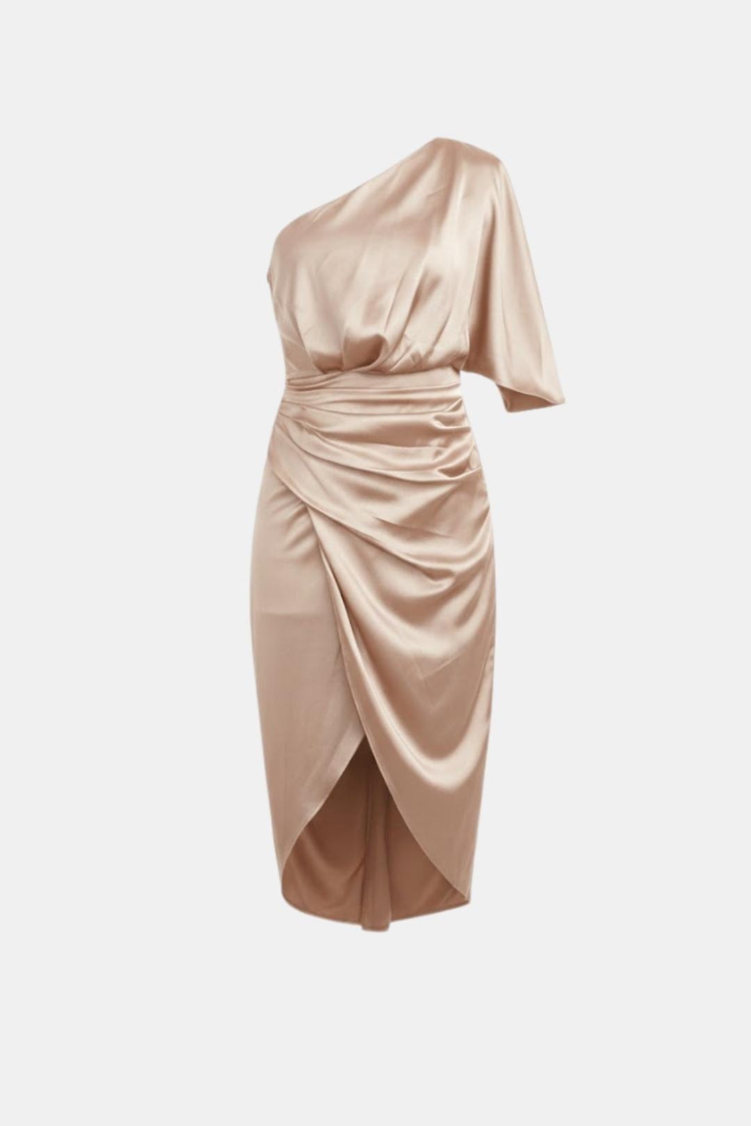 Image of Sophia | Women's One Shoulder Wrap Midi Dress