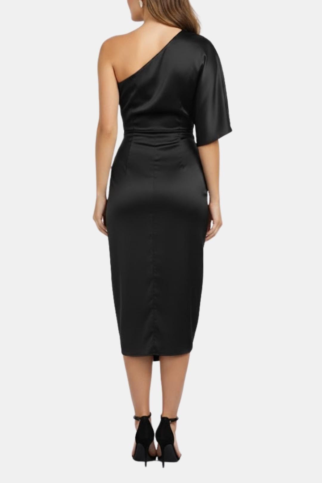 Image of Sophia | Women's One Shoulder Wrap Midi Dress