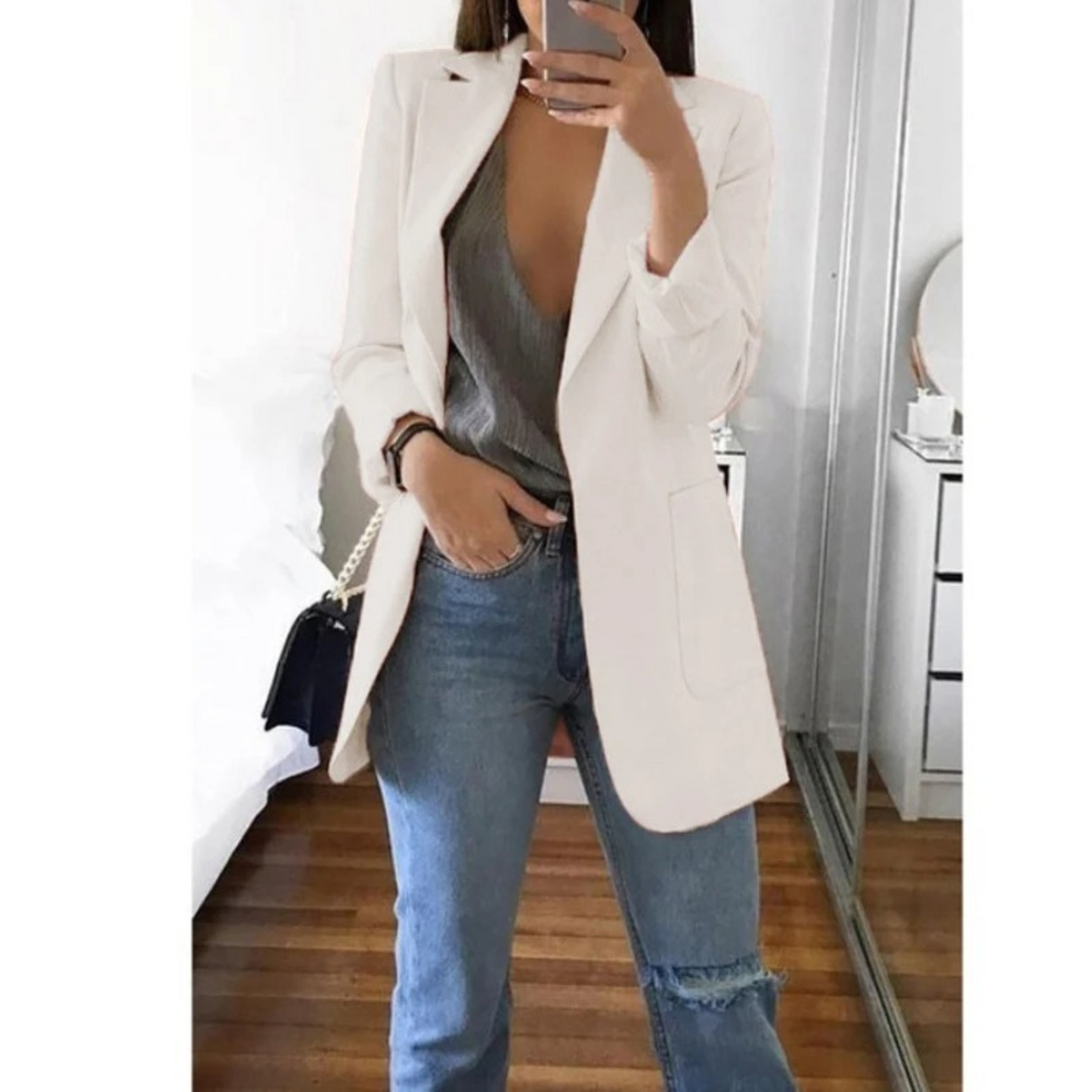 Image of Stacy | Women's Long Sleeve Single Breasted Blazer