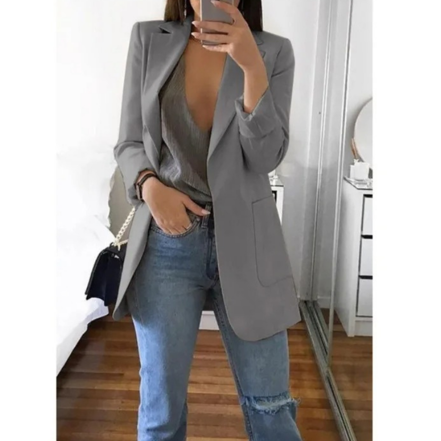 Image of Stacy | Women's Long Sleeve Single Breasted Blazer