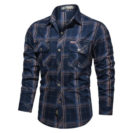 Image of Sterling | Men's Button-Down Plaid Shirt