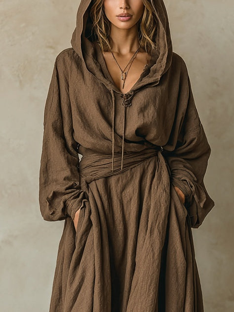 Image of Summer | Women's Hooded Wrap Maxi Dress
