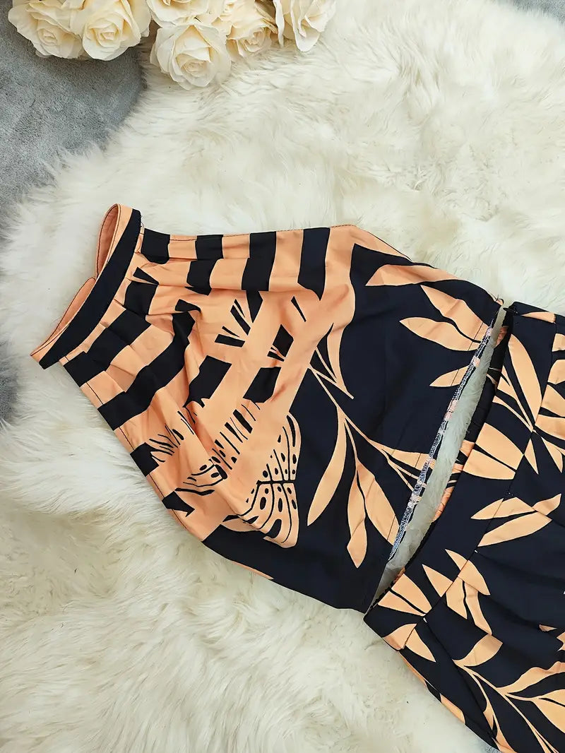 Image of Susan | Women's High-Waisted Wide Leg Two-Piece Set