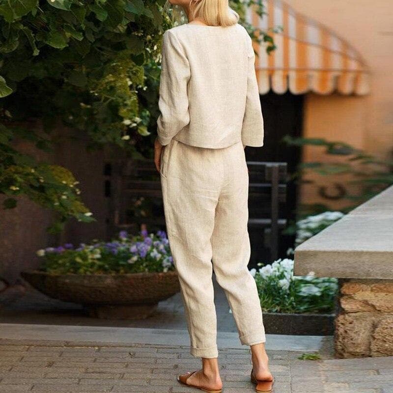 Image of Susan | Women's Relaxed Fit Two-Piece Pant Set