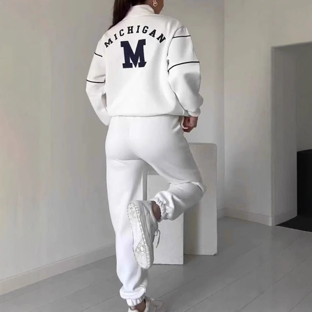 Image of Tatum | Women's High Neck Two-Piece Tracksuit Set