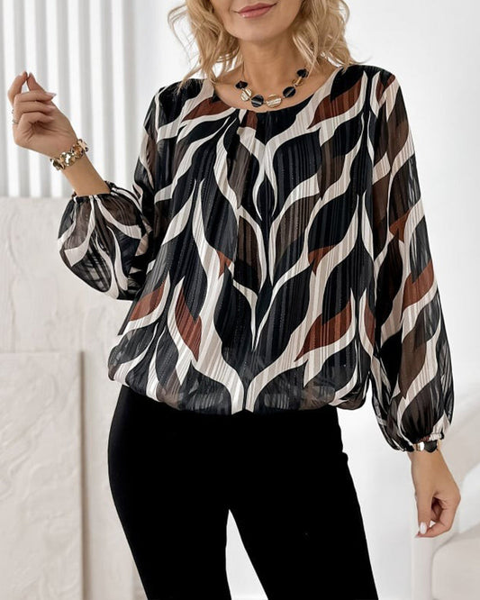 Image of Tatum | Women's Printed Long Sleeve Blouse