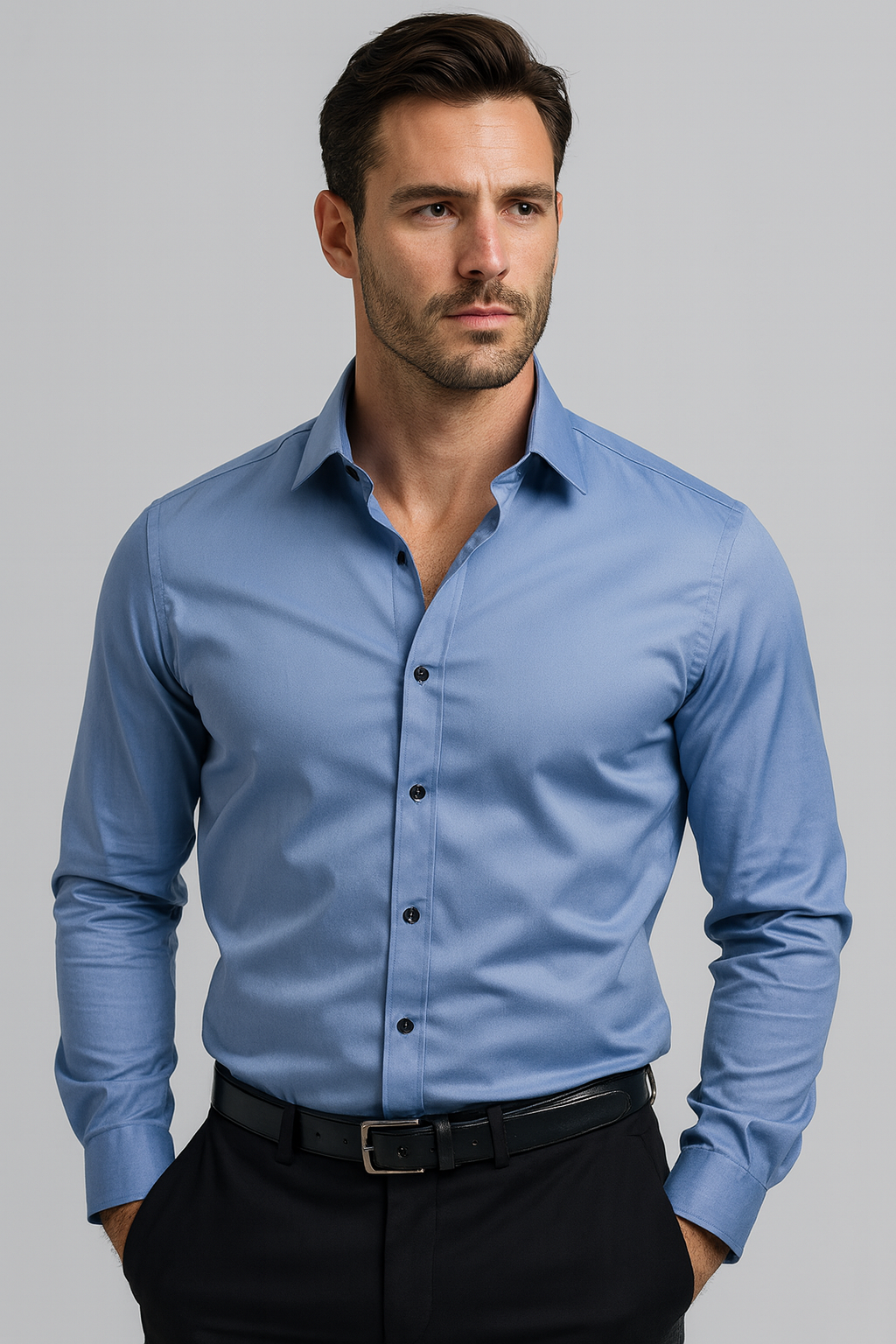 Image of Teddy | Men's Slim-Fit Button-Down Dress Shirt