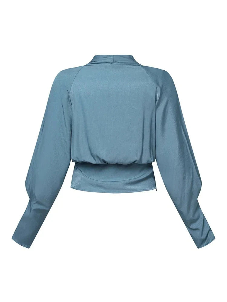 Image of Tessa | Women's Long Sleeve Wrap Blouse