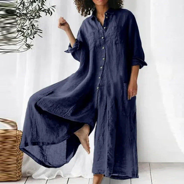 Image of Tessa | Women's V-Neck Button-Down Maxi Dress