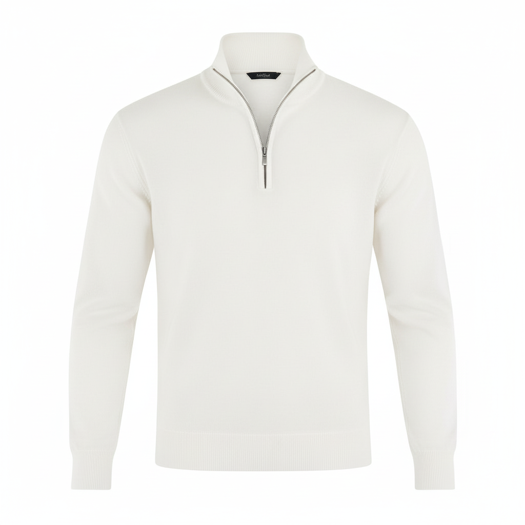 Image of Thomas | Men's Quarter Zip Mock Neck Sweater