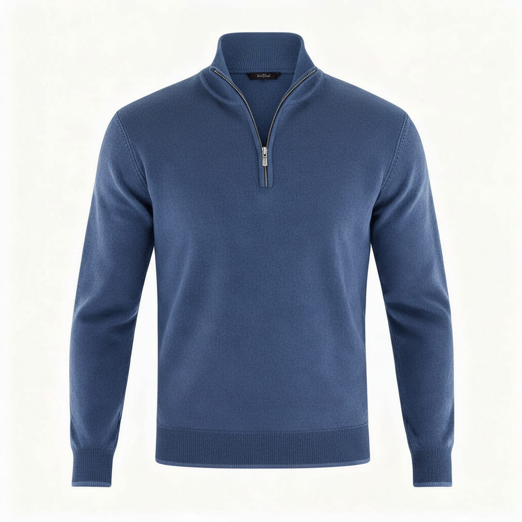 Image of Thomas | Men's Quarter Zip Mock Neck Sweater