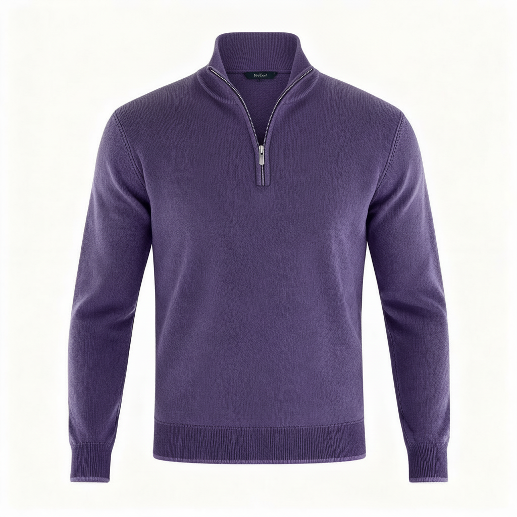 Image of Thomas | Men's Quarter Zip Mock Neck Sweater