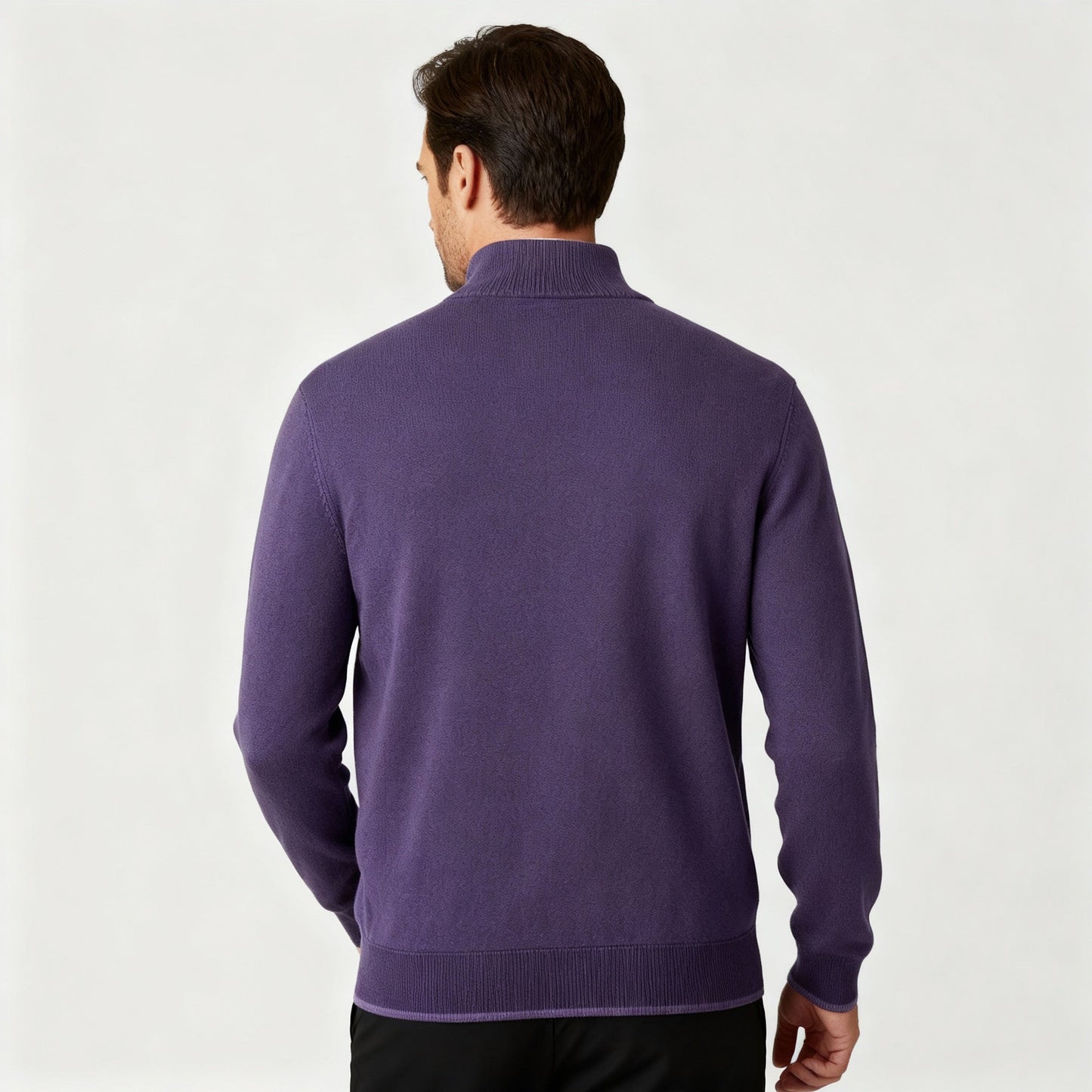 Image of Thomas | Men's Quarter Zip Mock Neck Sweater
