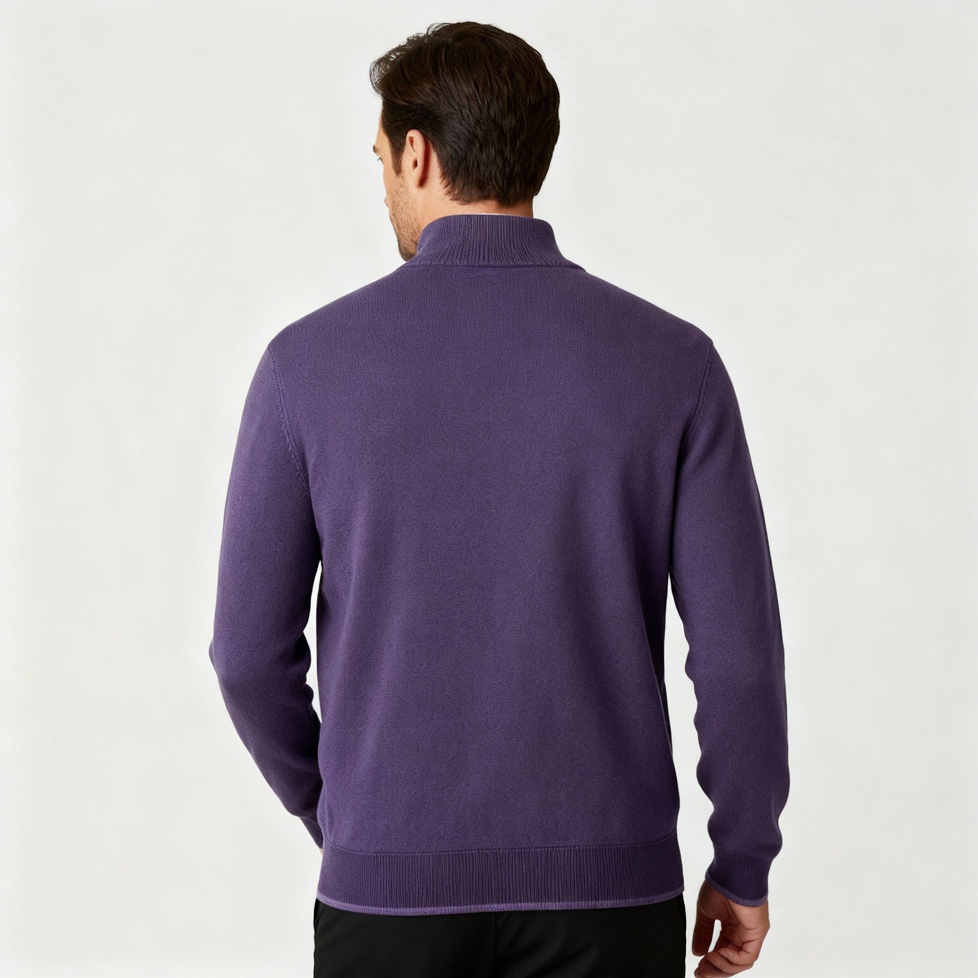Image of Thomas | Men's Quarter Zip Mock Neck Sweater