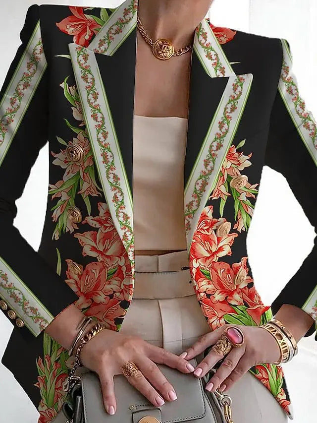 Image of Tiffany | Women's Long Sleeve Floral Blazer