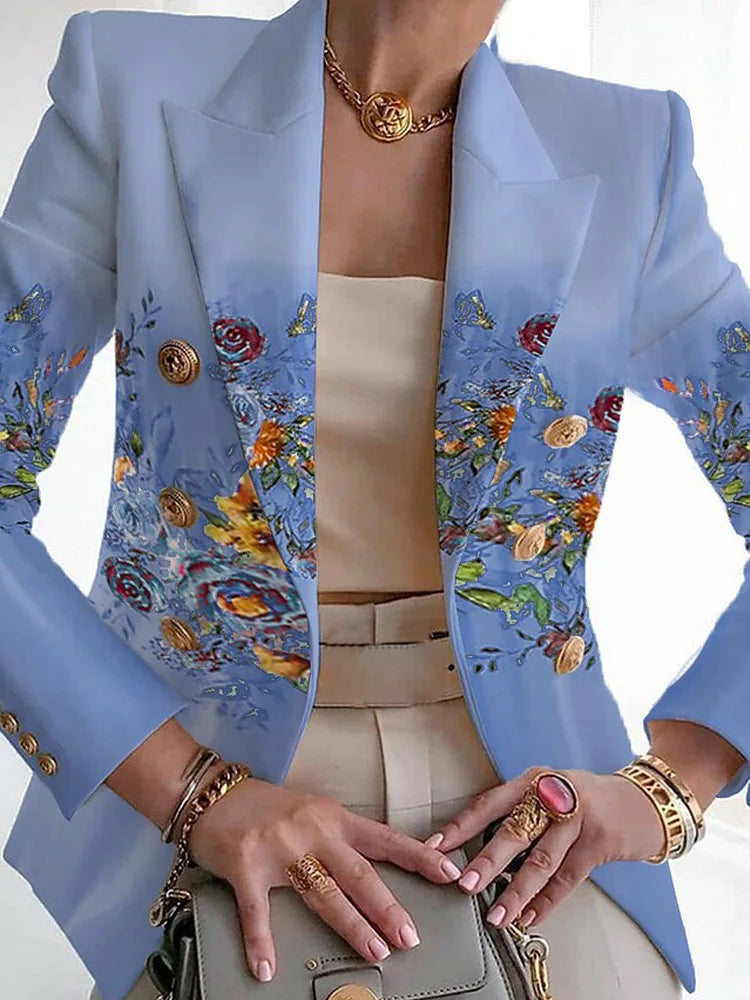 Image of Tiffany | Women's Long Sleeve Floral Blazer