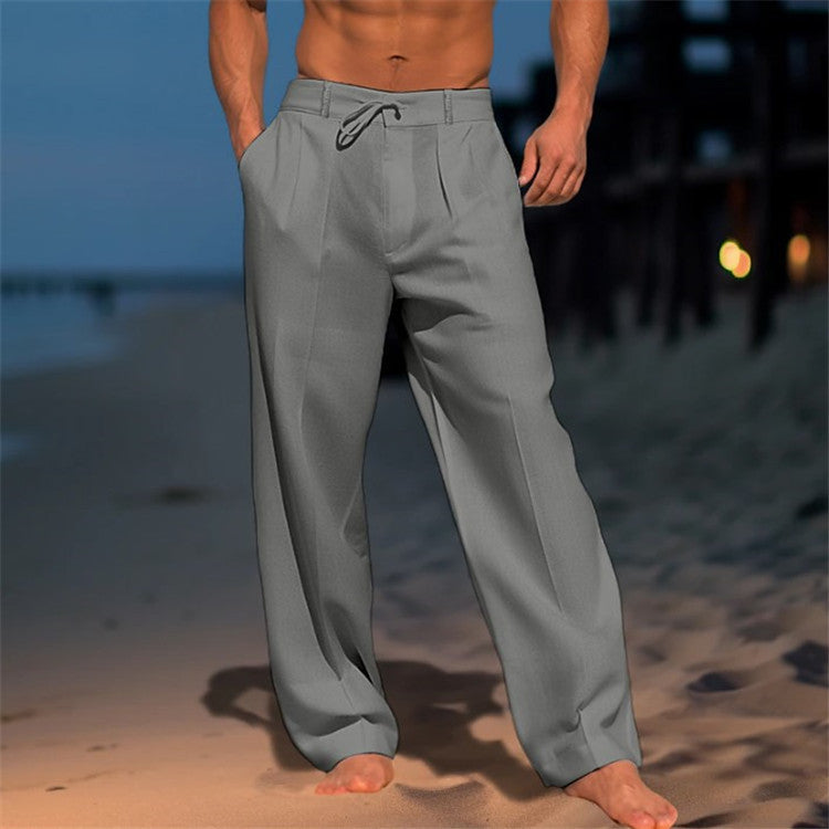 Image of Tobias | Men's Wide Leg Drawstring Trousers