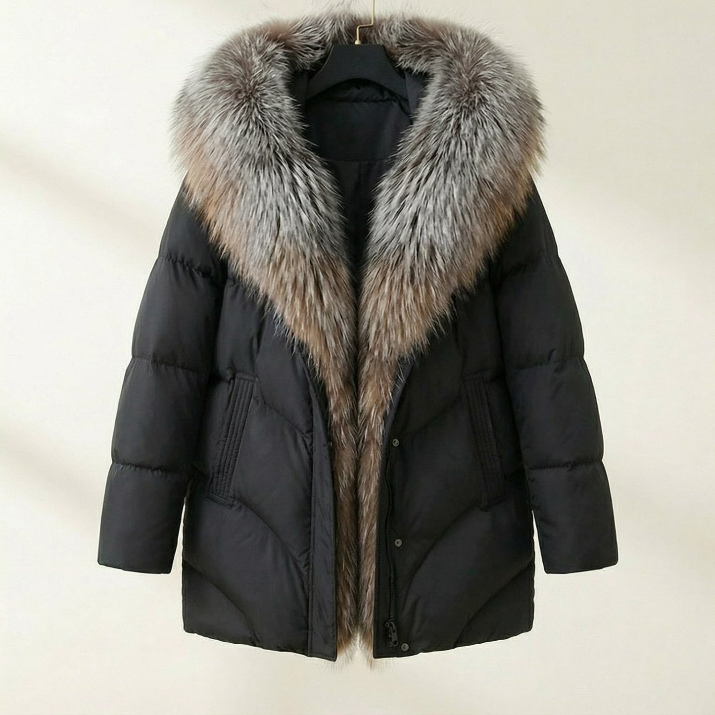 Image of Virginia | Women's Knee-Length Quilted Puffer Coat