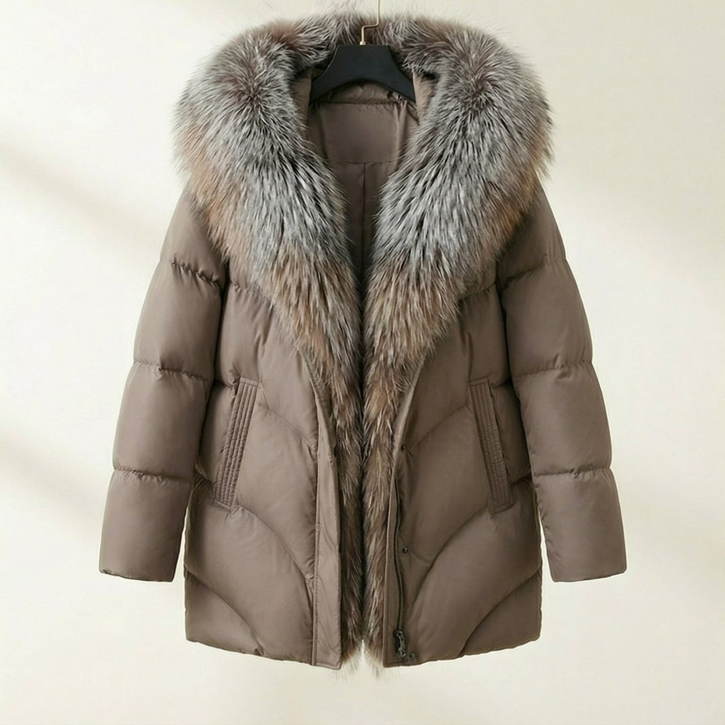 Image of Virginia | Women's Knee-Length Quilted Puffer Coat