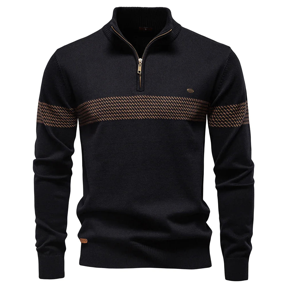 Image of Wesley | Men's Quarter Zip Pullover Sweater