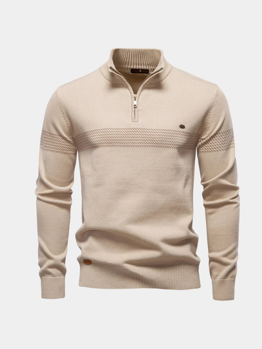 Image of Wesley | Men's Quarter Zip Pullover Sweater