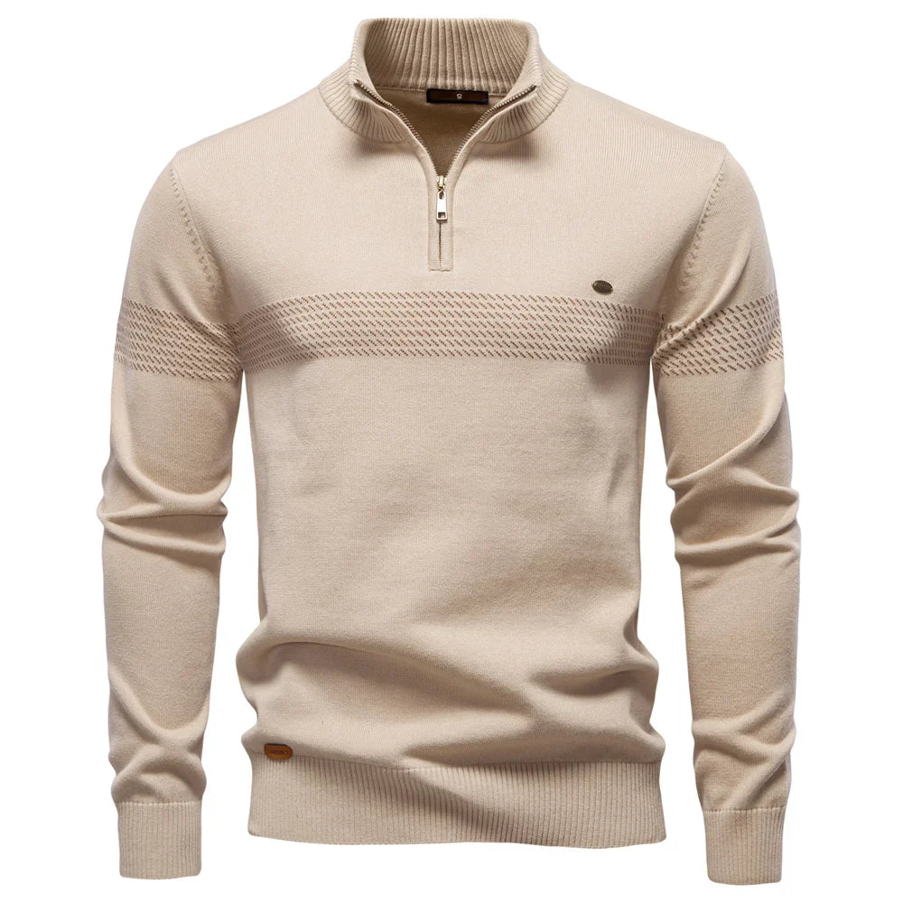 Image of Wesley | Men's Quarter Zip Pullover Sweater