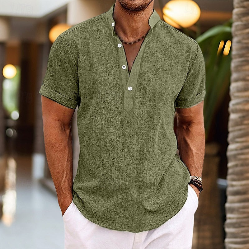 Image of Wilson | Men's Short Sleeve Henley Shirt