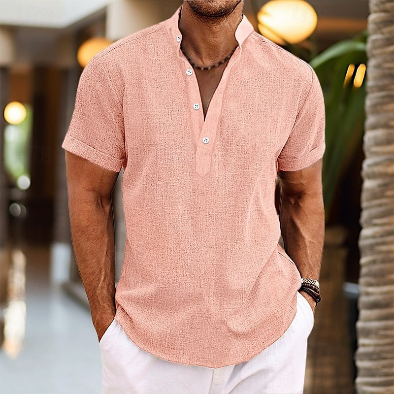 Image of Wilson | Men's Short Sleeve Henley Shirt