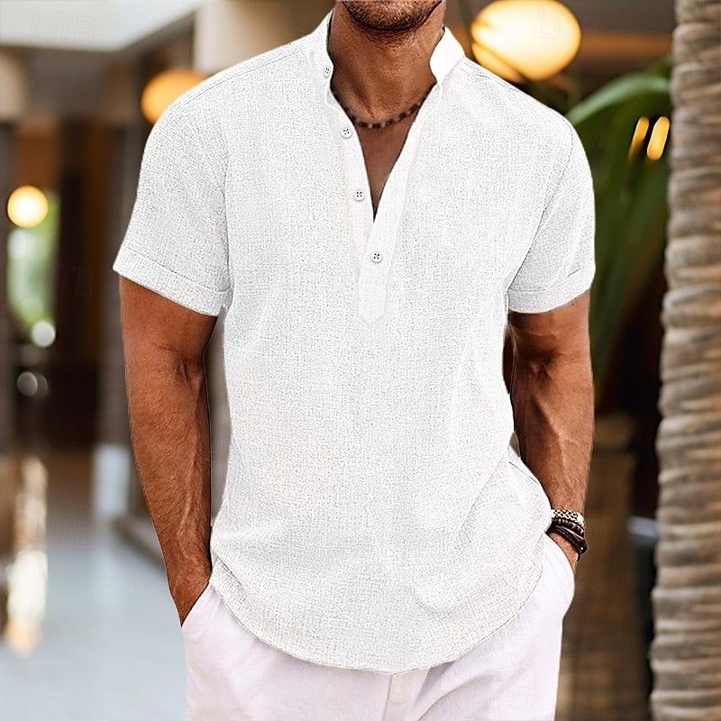 Image of Wilson | Men's Short Sleeve Henley Shirt