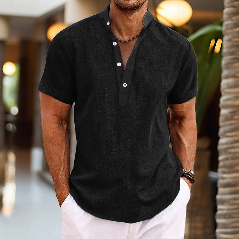 Image of Wilson | Men's Short Sleeve Henley Shirt