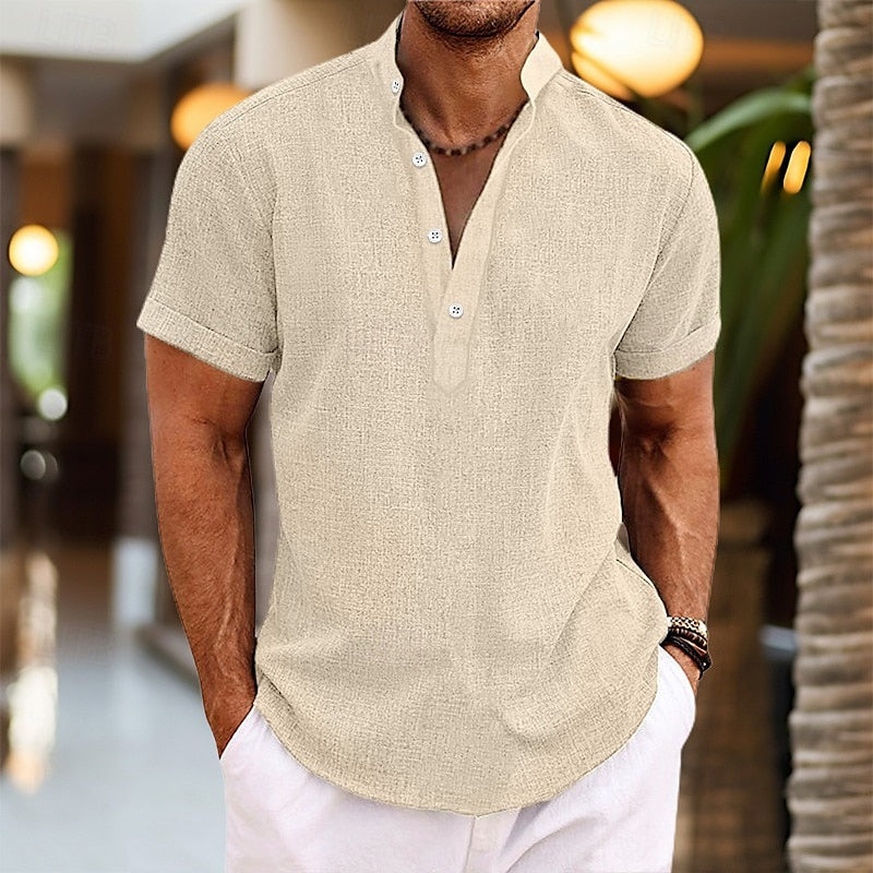 Image of Wilson | Men's Short Sleeve Henley Shirt
