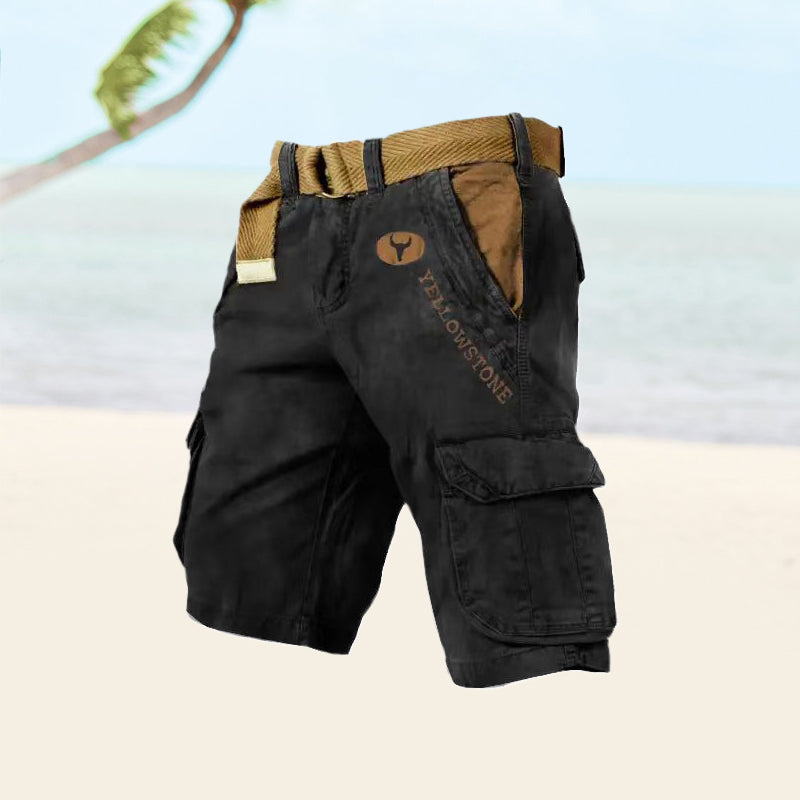 Image of Zachary | Men's Belted Cargo Shorts
